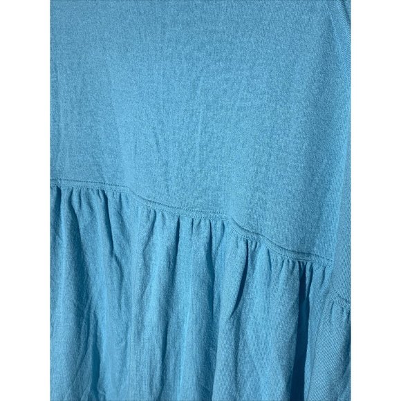 Free People Womens Top Blue Babydoll Tee L/S NWT - Picture 8 of 9
